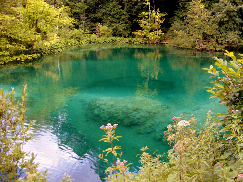 Clear water Plitvice Lake