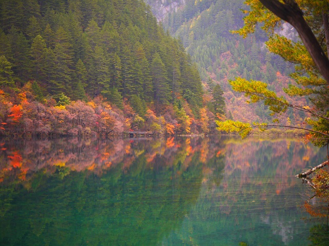 crystal clear water body mirror lake