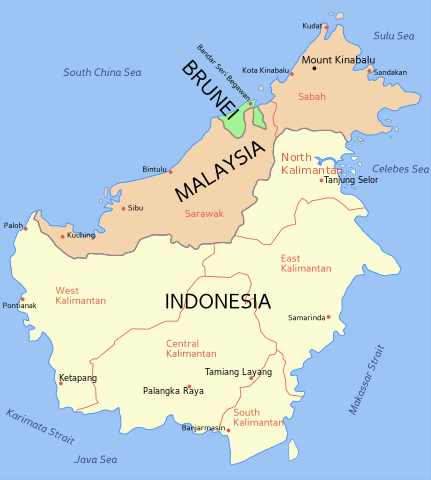 Borneo Island Map