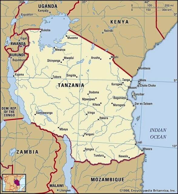 Tanzania Map