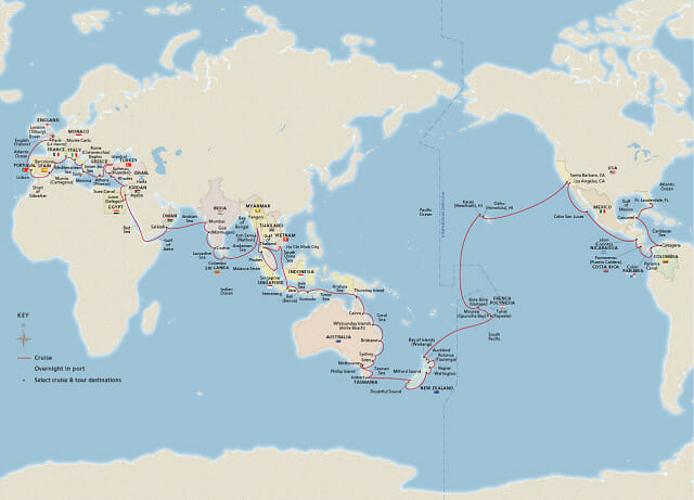 Viking Cruise line map