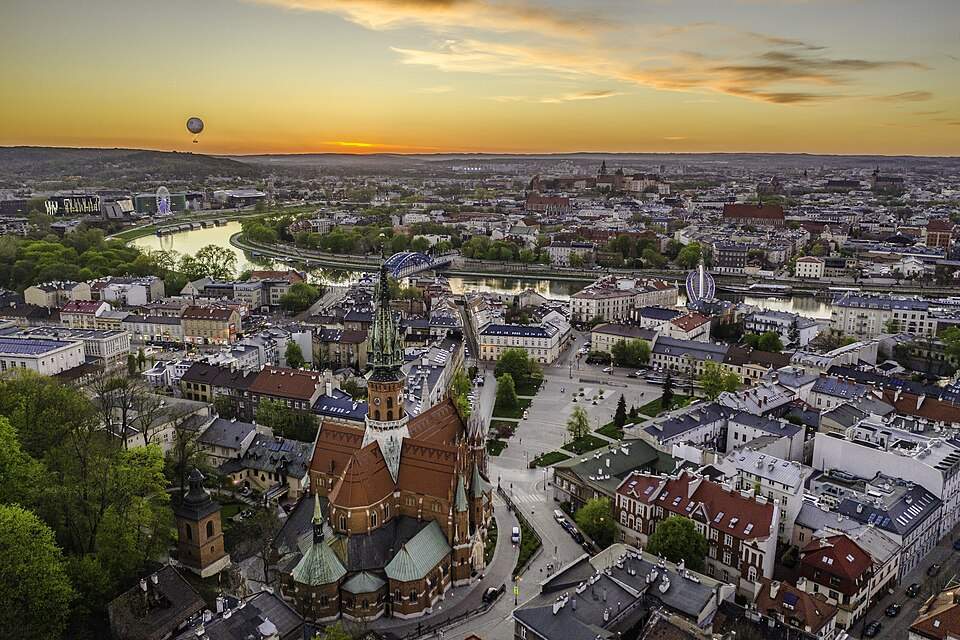 Kraków at sunset